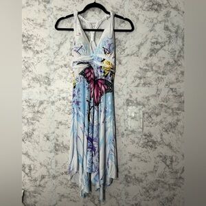 TRUE LIGHT Asymmetrical Dress with Butterfly Design